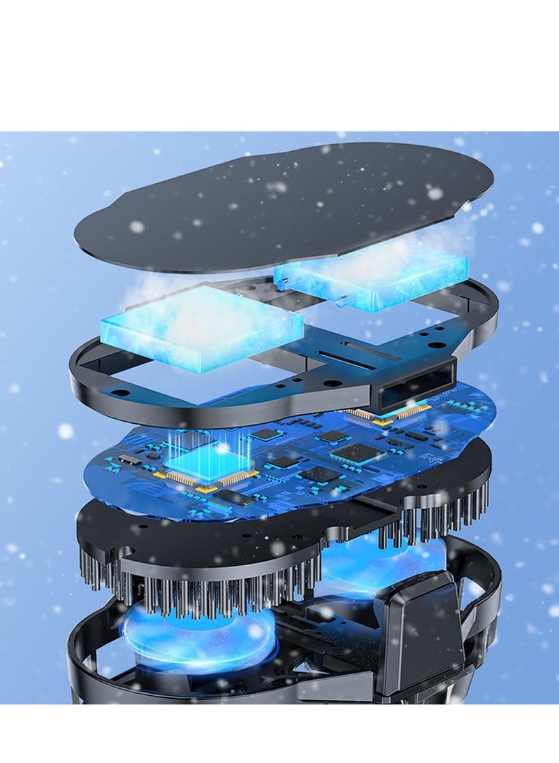 general Upgraded Efficient Cell Phone Cooler , With temperature display, Dual Semiconductor Cooling Chips, Low Noise, Compatible with Phones Width 69-88mm , Special Radiator for Phone Cooling (Black) - Image 5