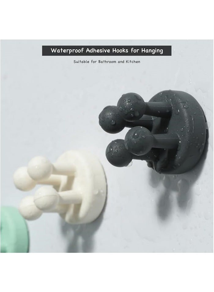 4 قطع حامل فرشاة أسنان ذاتي اللصق من السيليكون للحائط أو المرآة، خطاف مقاوم للماء لوضع المناشف في الحمام، المطبخ، غرفة المعيشة، المكتب - Image 4