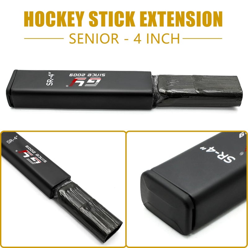 GY Hockey Stick Extension End Plug Junior -4" / Senior 2" & 4" â€“ 100% Fiberglass with PVC Cap â€“ Easy Heat-Activated Glue Installation Fits Composite & Traditional Ice Hockey Sticks (Senior - 4inch) - Image 5