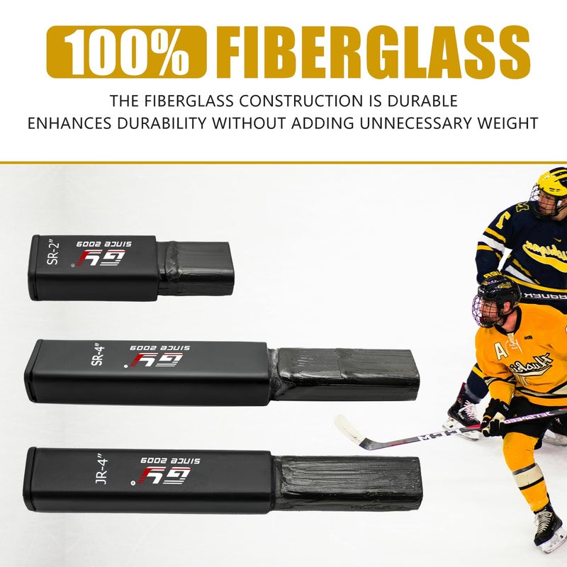 GY Hockey Stick Extension End Plug Junior -4" / Senior 2" & 4" â€“ 100% Fiberglass with PVC Cap â€“ Easy Heat-Activated Glue Installation Fits Composite & Traditional Ice Hockey Sticks (Senior - 4inch) - Image 3