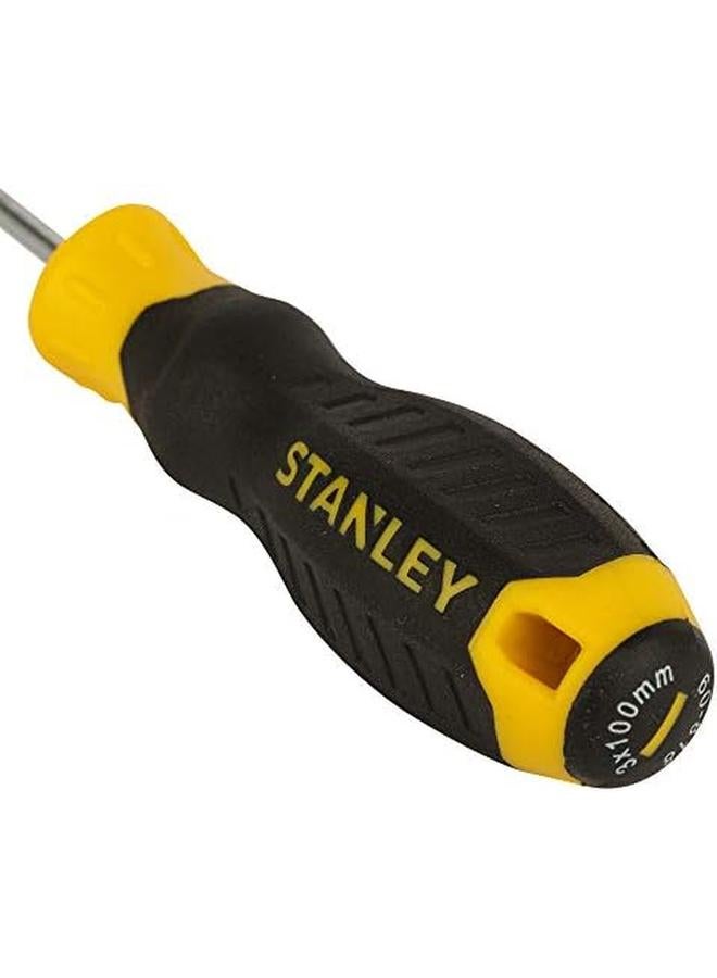 Stanley Stmt60818 8 Cushion Grip Slotted Standard Screwdriver 3 Mm X 100 Mm Black And Yellow - Image 4