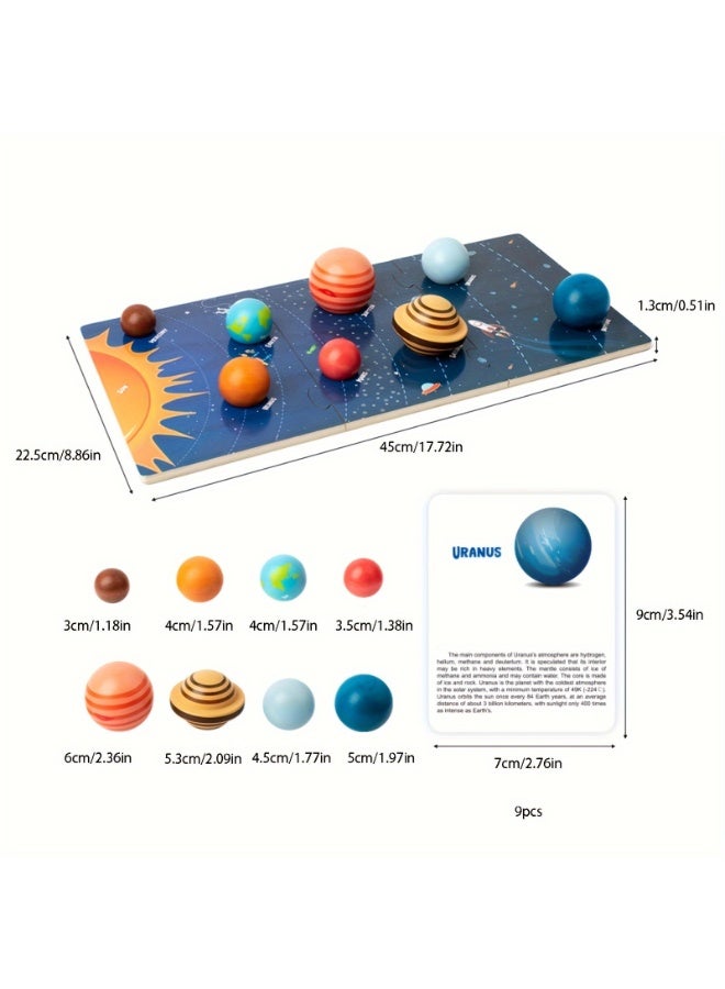 Capstro Wooden Solar System Puzzle Board for Kids Planet Matching Educational Wooden Board Toy for Early Science Learning & Fine Motor Skills Development – Solar System Puzzle - Image 3