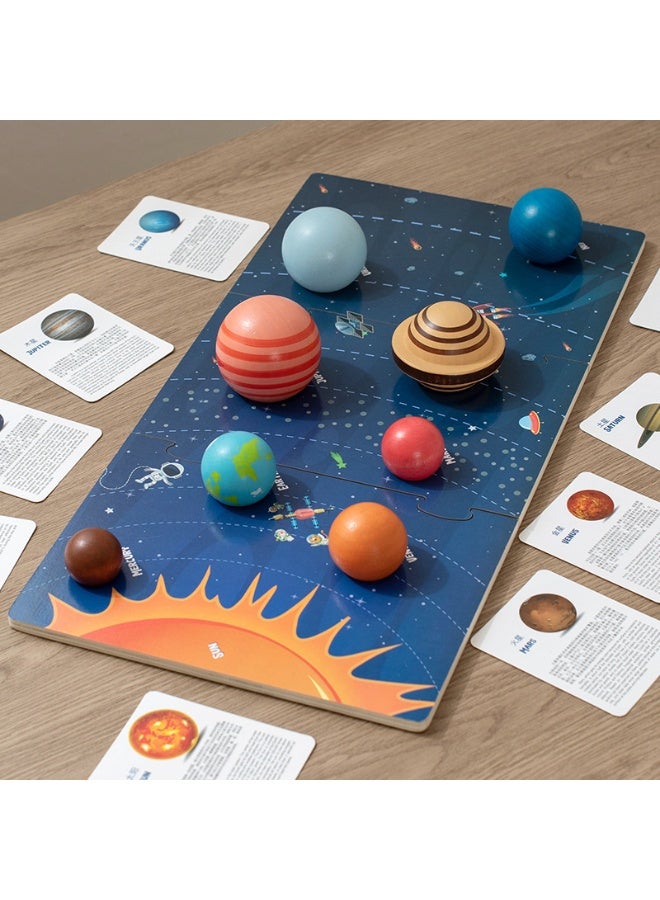 Capstro Wooden Solar System Puzzle Board for Kids Planet Matching Educational Wooden Board Toy for Early Science Learning & Fine Motor Skills Development – Solar System Puzzle - Image 2