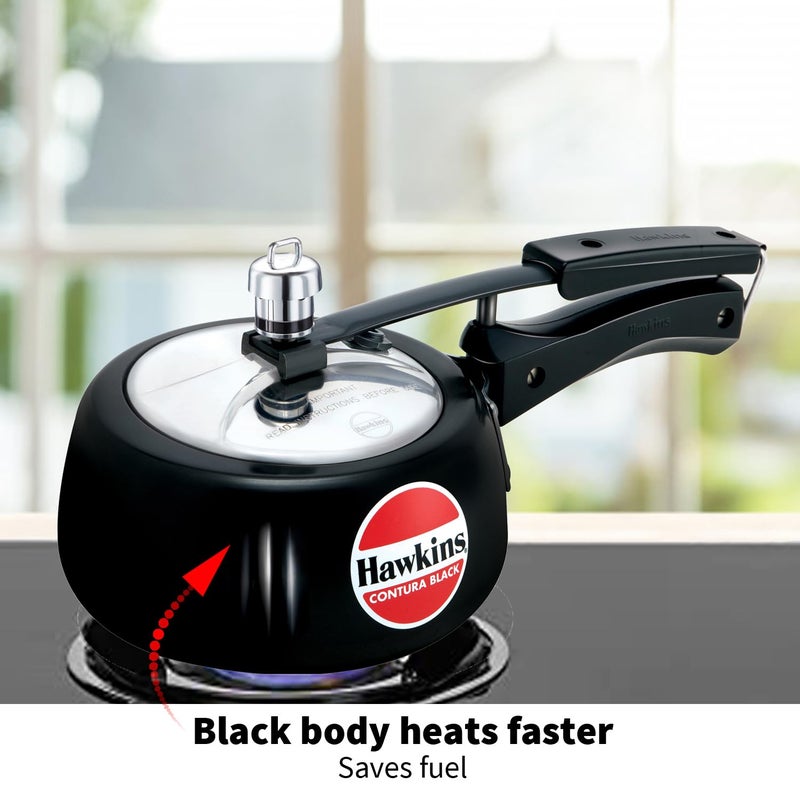 Hawkins Contura Black 1.5 litre Pressure Cooker - Image 4