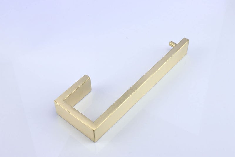 TocTen Hand Towel Holder/Towel Ring - Thicken SUS304 Stainless Steel Bathroom Hand Towel Hanger  9 Inch Heavy Duty Wall Mounted Towel Rack  Square Hand Towel Bar for Bathroom Hardware (Gold  9 in) - Image 4