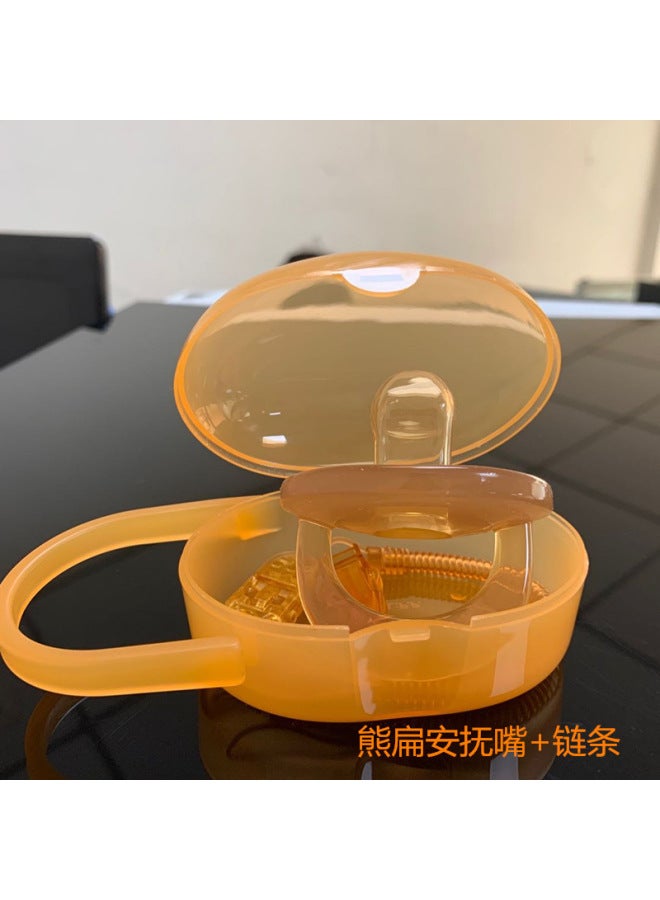 Liquid Super Soft Bear Pacifier Anti-flatulence Silicone Baby Sleeping Type Baby Play Mouth Pinduoduo