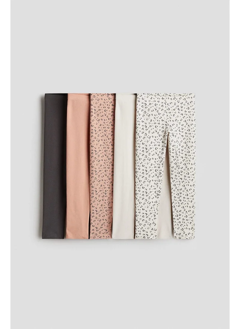 H&M 5-pack jersey leggings