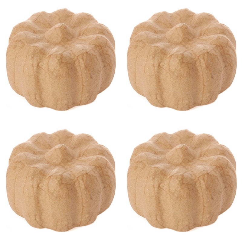 Factory Direct Craft Pack of 6 Small Paper Mache Pumpkins  Perfect for DIY Halloween Jack o Lanterns Fall Autumn and Thanksgiving Crafts Table Favors and Decorations 212 H x 314 Dia