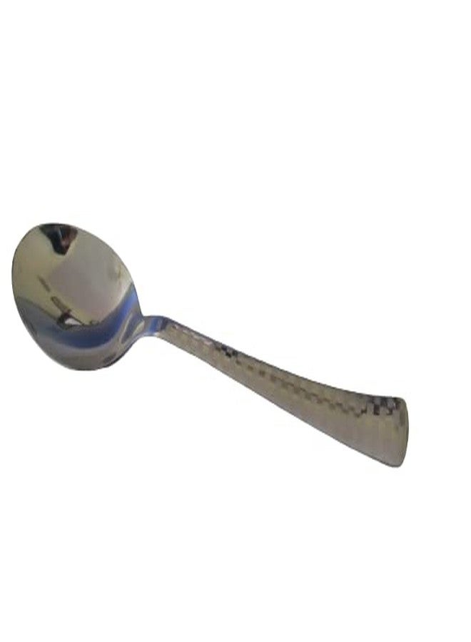 DiBha Basics Cutlery Stainless Steel Dinner Spoons with Round Edge, Set of 6 - Image 3