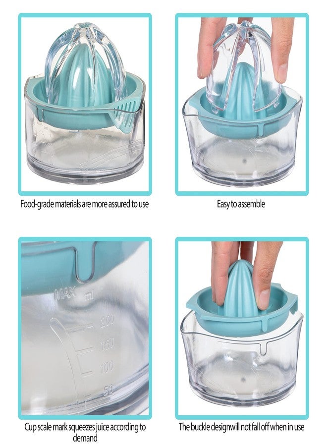 Better Houseware Orange Lemon Lime Citrus Juicer Manual Fruit Squeezer, Anti Slip and Easy to Use Premium Quality Dishwasher Safe Juice Extractor, Clear/Blue - Image 3
