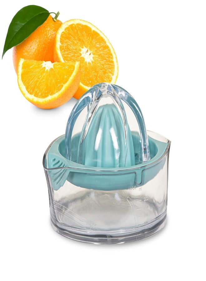 Better Houseware Orange Lemon Lime Citrus Juicer Manual Fruit Squeezer, Anti Slip and Easy to Use Premium Quality Dishwasher Safe Juice Extractor, Clear/Blue - Image 1