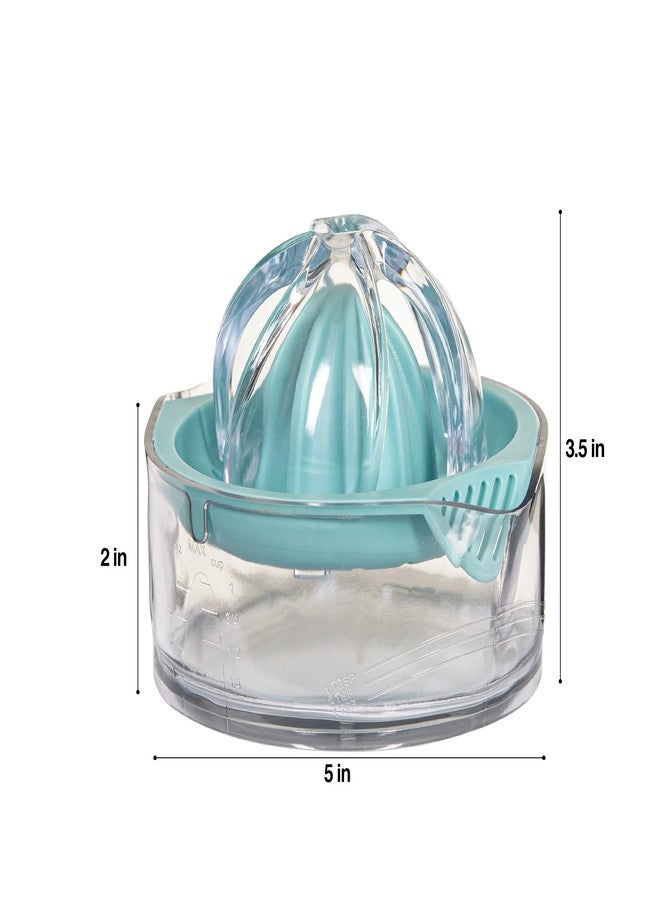 Better Houseware Orange Lemon Lime Citrus Juicer Manual Fruit Squeezer, Anti Slip and Easy to Use Premium Quality Dishwasher Safe Juice Extractor, Clear/Blue - Image 2