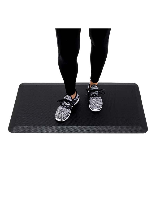 Restaurantware 39 x 20 x 8 Inch Anti-Fatigue Mat, 1 Extra-Padded Kitchen Mat - Beveled Safety Edges, Non-Slip, Black Plastic Kitchen Sink Rug, Shock-Resistant, For Home, Office, Or Laundry Room  - Image 4