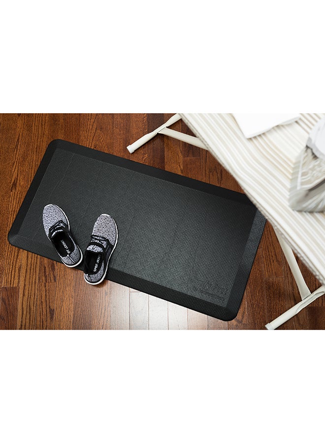 Restaurantware 39 x 20 x 8 Inch Anti-Fatigue Mat, 1 Extra-Padded Kitchen Mat - Beveled Safety Edges, Non-Slip, Black Plastic Kitchen Sink Rug, Shock-Resistant, For Home, Office, Or Laundry Room  - Image 5