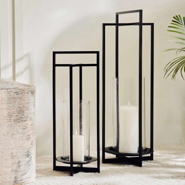 Pan Home Sana Metal Lantern 24x24x61cm - Black - 112EEP9900015 - Image 3