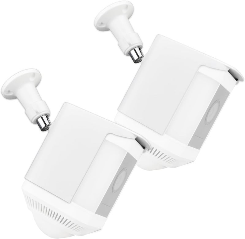 Prestantious Plastic Cover Protective Case for Ring Spotlight Cam Plus, Wall Mount Bracket, Skin Cover Case for Camera Protection from Sun/Rain/Dust,2-Pack, White, Camera Not Included - Image 1