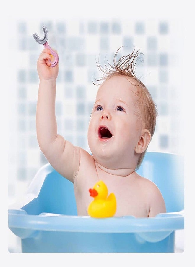 FEWORLD Whole Mouth Cleaning Tool U-Shaped with Finger Toothbrush for Kids,Hand Powered 2-6 Years Kids Baby Infant Toothbrush, Food Grade Ultra Soft Silicone Brush Head, - Image 5