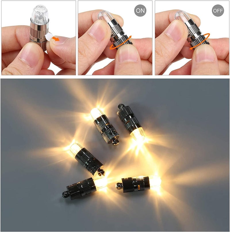 LIHAO 15x Battery Operated Mini LED Lights for Paper Lanterns, Balloons, Party Decorations, Non-Waterproof - Warm White - Image 3