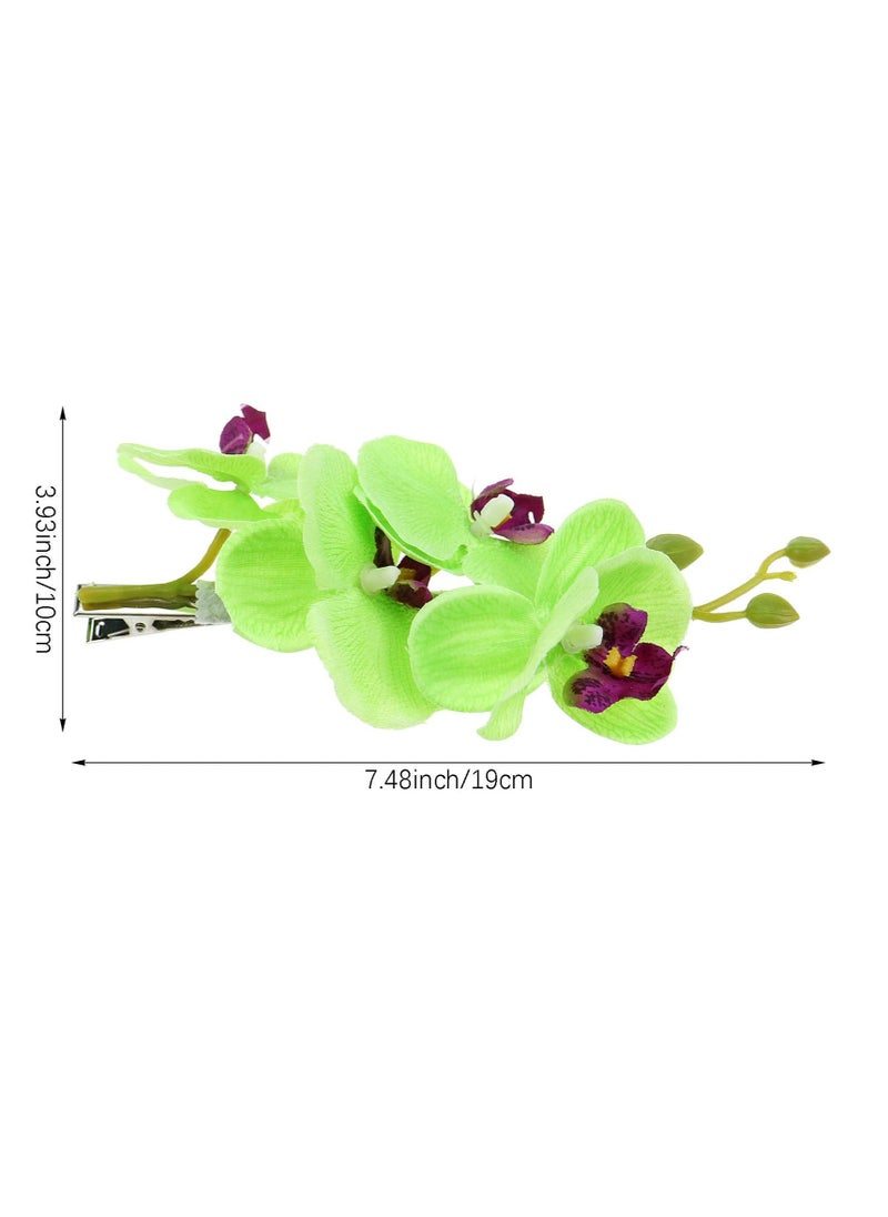 Generic - Tropical Orchid Hair Clips Set of 4 Artificial Flower Barrettes for Summer Events and Special Occasions - Image 1
