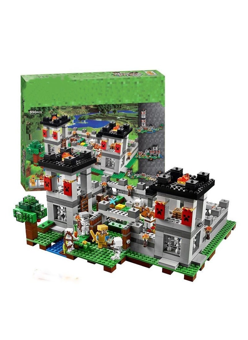 MINECRAFT - Minecraft Building Blocks Gift Box Set, Minecraft Fortress Village Boys and Girls Small Pellet Assembling Toy Gifts - Image 1