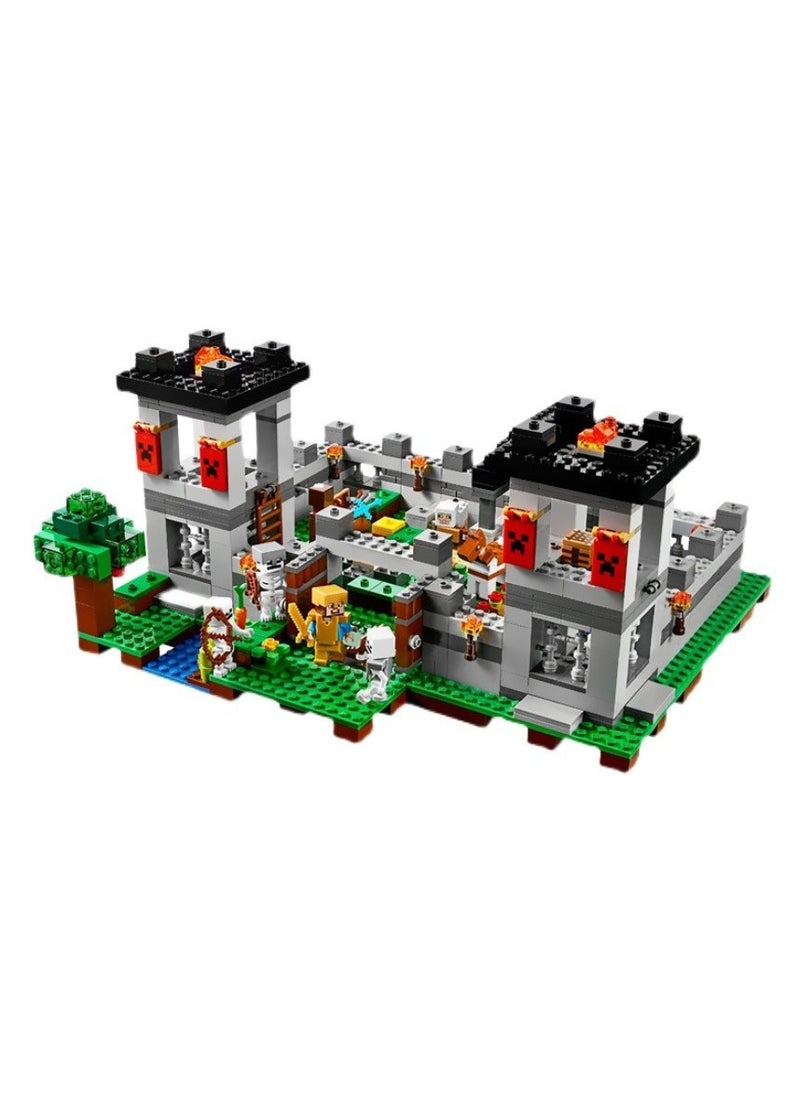 MINECRAFT - Minecraft Building Blocks Gift Box Set, Minecraft Fortress Village Boys and Girls Small Pellet Assembling Toy Gifts - Image 1