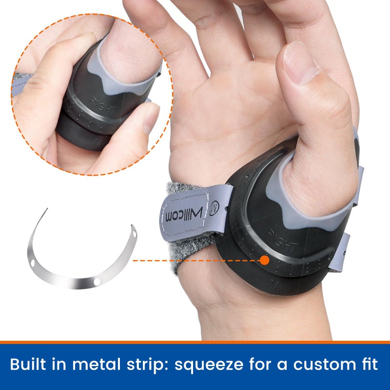 Willcom CMC Joint Thumb Stabilizer Brace for Osteoarthritis, Arthritis Pain Injury Relief Support, Spica Splint for Women and Men(Right Hand, Medium,7 3/4â€³- 8 7/8â€³) - Image 2