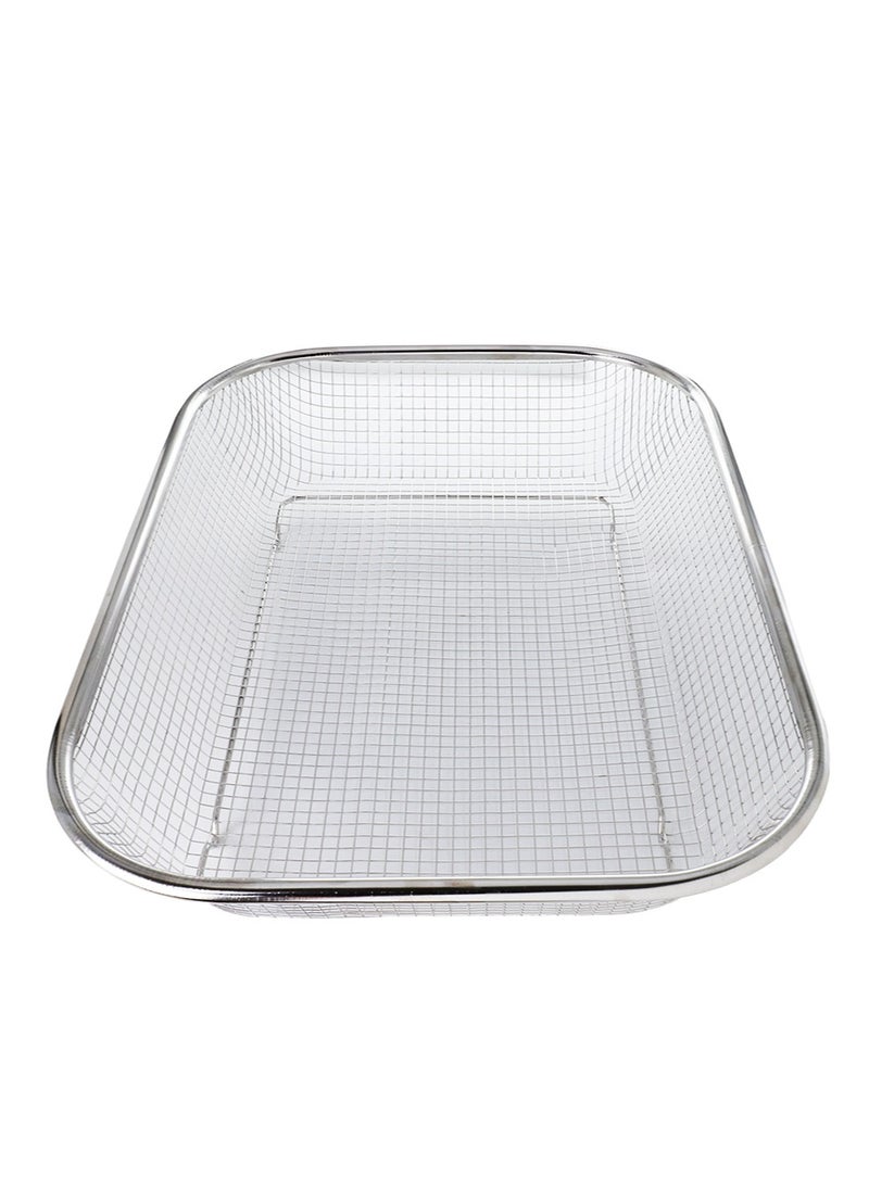 A TO Z Stainless Steel Colander 27 cm – Rectangle Mesh Basket Design with 4 Corners, Large Capacity, Ideal for Straining and Rinsing Vegetables, Pasta, and Fruits  - Image 2