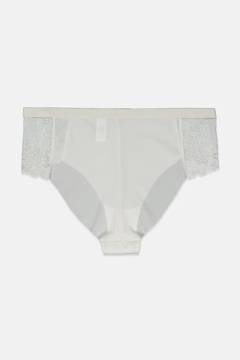 Tchibo Women High Cut Lace Panties, White - Image 2
