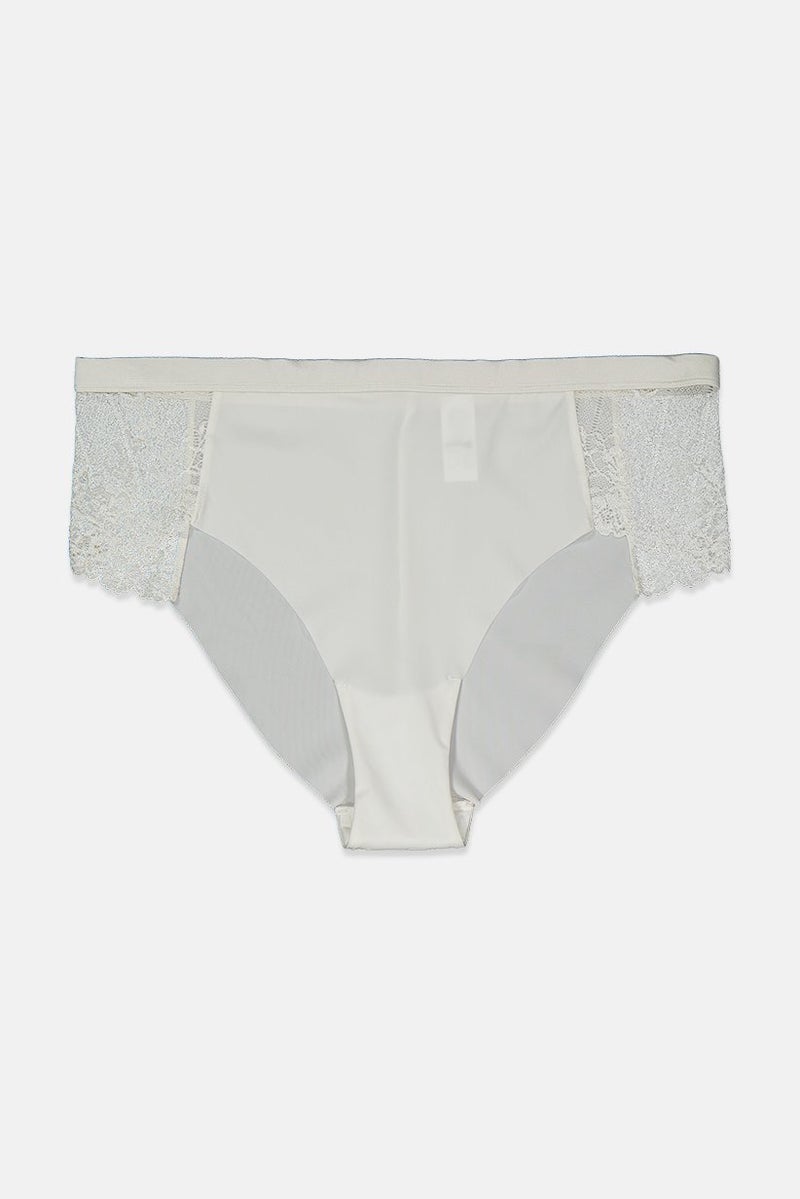 Tchibo Women High Cut Lace Panties, White - Image 1