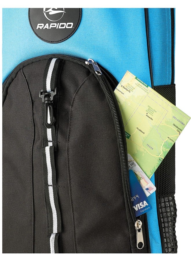 Phantom Aquatics Rapido Deluxe Snorkel Bag, Sleek Mesh Drainage Gear Carry Bag for Mask, Fins & Snorkel, Lightweight Shoulder Strap Bag for Beach Trips & Travel (Blue) - Image 5
