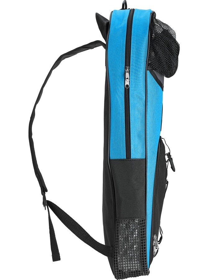 Phantom Aquatics Rapido Deluxe Snorkel Bag, Sleek Mesh Drainage Gear Carry Bag for Mask, Fins & Snorkel, Lightweight Shoulder Strap Bag for Beach Trips & Travel (Blue) - Image 2