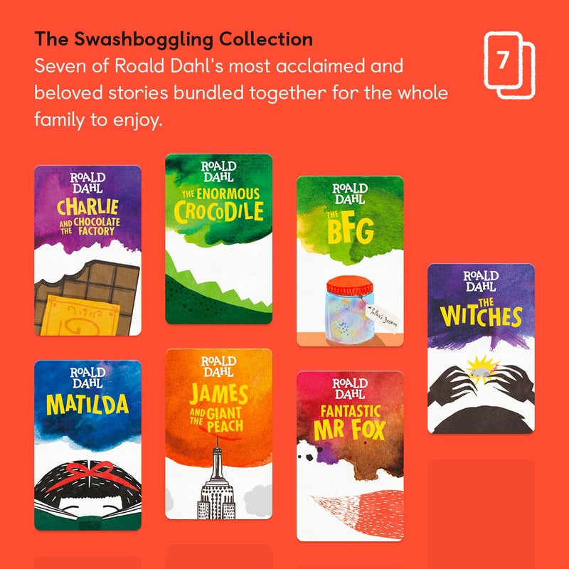 YOTO The Swashboggling Collection by Roald Dahl â€“ 7 Kids Audio Cards for Use with Player & Mini All-in-1 Audio Device, Screen-Free Listening with Fun Playtime, Bedtime & Travel Stories, Ages 7+ - Image 2