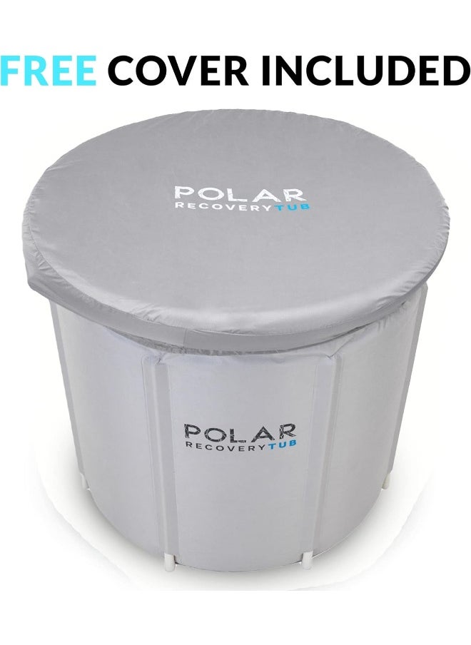 POLAR - Polar Recovery  Tub / 371L Portable Ice Bath For Cold Water Therapy Training/An Ice Bathtub For Athletes - Adult Spa For Ice Baths And Soaking - Outdoor Cold Plunge Tub (Grey) - Image 1