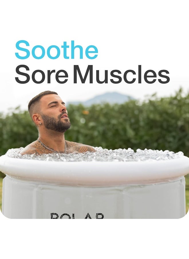 POLAR - Polar Recovery  Tub / 371L Portable Ice Bath For Cold Water Therapy Training/An Ice Bathtub For Athletes - Adult Spa For Ice Baths And Soaking - Outdoor Cold Plunge Tub (Grey) - Image 1