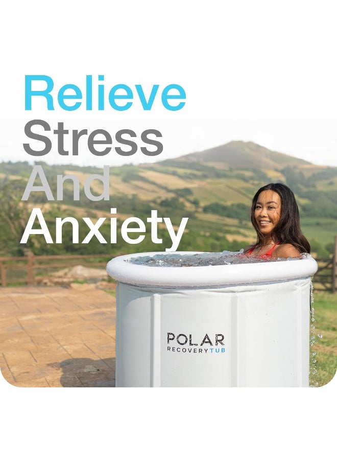 POLAR - Polar Recovery  Tub / 371L Portable Ice Bath For Cold Water Therapy Training/An Ice Bathtub For Athletes - Adult Spa For Ice Baths And Soaking - Outdoor Cold Plunge Tub (Grey) - Image 1