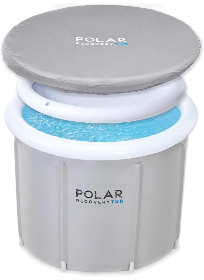 POLAR - Polar Recovery  Tub / 371L Portable Ice Bath For Cold Water Therapy Training/An Ice Bathtub For Athletes - Adult Spa For Ice Baths And Soaking - Outdoor Cold Plunge Tub (Grey) - Image 1