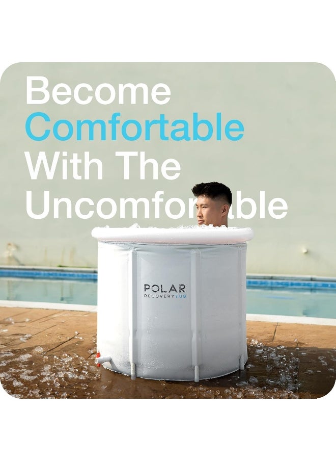 POLAR - Polar Recovery  Tub / 371L Portable Ice Bath For Cold Water Therapy Training/An Ice Bathtub For Athletes - Adult Spa For Ice Baths And Soaking - Outdoor Cold Plunge Tub (Grey) - Image 1