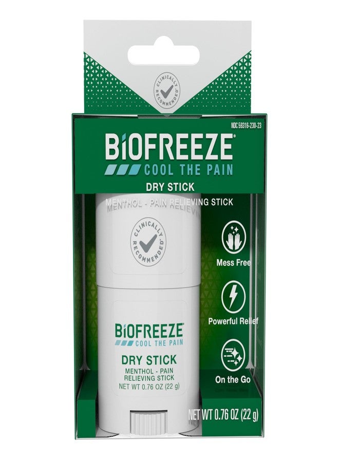 Biofreeze Dry Stick, Mess-Free Relief for Neck, Shoulder, Knee, Hip, Hand & Joint, Cooling Menthol Pain Relief Stick, Up to 100 Uses - Image 1