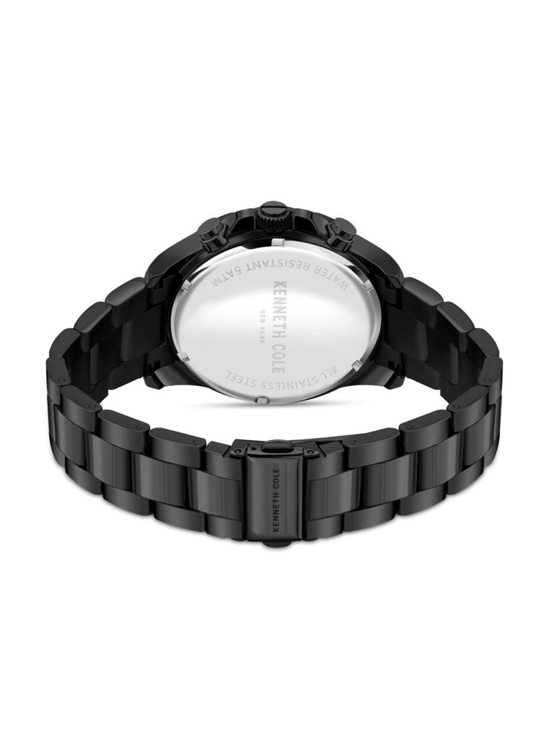 Kenneth Cole - Kenneth Cole Men Analog Quartz Black Stainless Steel Band Watch KCWGO2125402 - Image 1