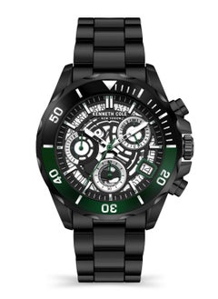 Kenneth Cole Men Analog Quartz Black Stainless Steel Band Watch KCWGO2125402