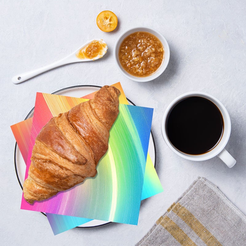 100pcs 7.09x7.09inch Colored Greaseproof Paper Sheets Assorted Gradient Patterns - Image 3