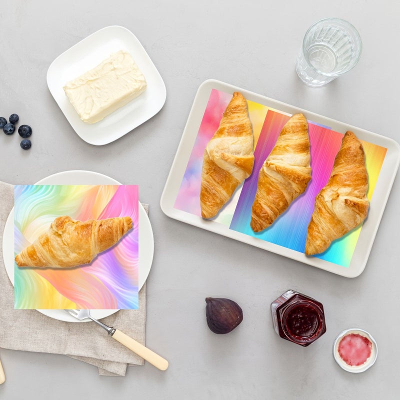 100pcs 7.09x7.09inch Colored Greaseproof Paper Sheets Assorted Gradient Patterns - Image 4