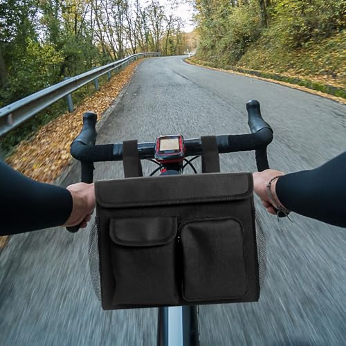 BOHEMIABY Electric Scooter Basket - Convenient Mobility Scooter Bag With 14-In Laptop Pocket and Cup Holders, Easy Installation for Bike, Mobility Scooter Accessories for Adults - Image 2