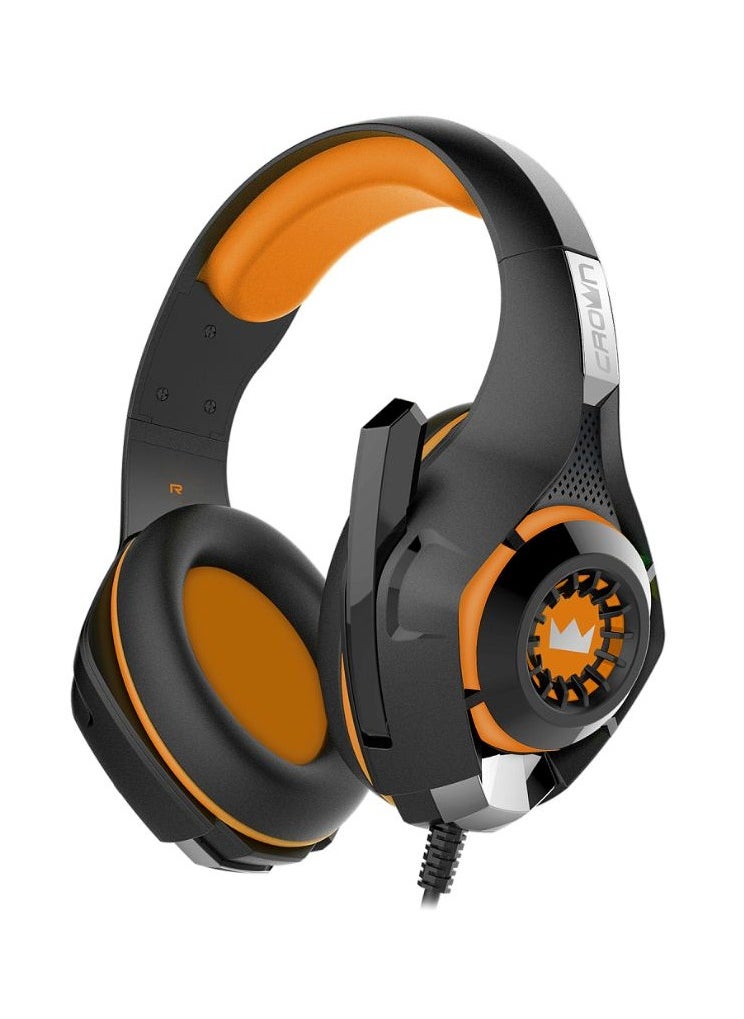 Crown Micro Crown Micro Gaming Headset, USB Wired Headset with 2.1M Cable, CMGH 102T Orange  - Image 2