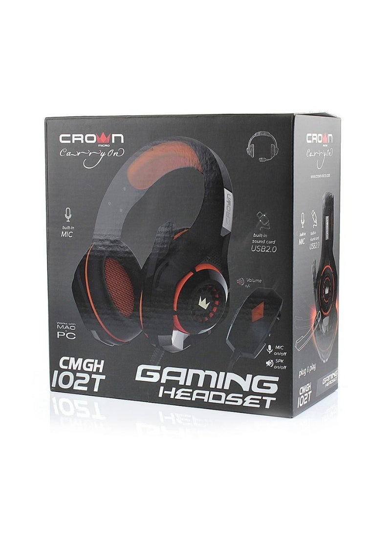 Crown Micro Gaming Headset, USB Wired Headset with 2.1M Cable, CMGH 102T Orange - pzsku/Z4C86CBEAEB4A6345245BZ/45/_/1726475582/c2fc4e98-17b2-47eb-9ff7-5748a8cf735c