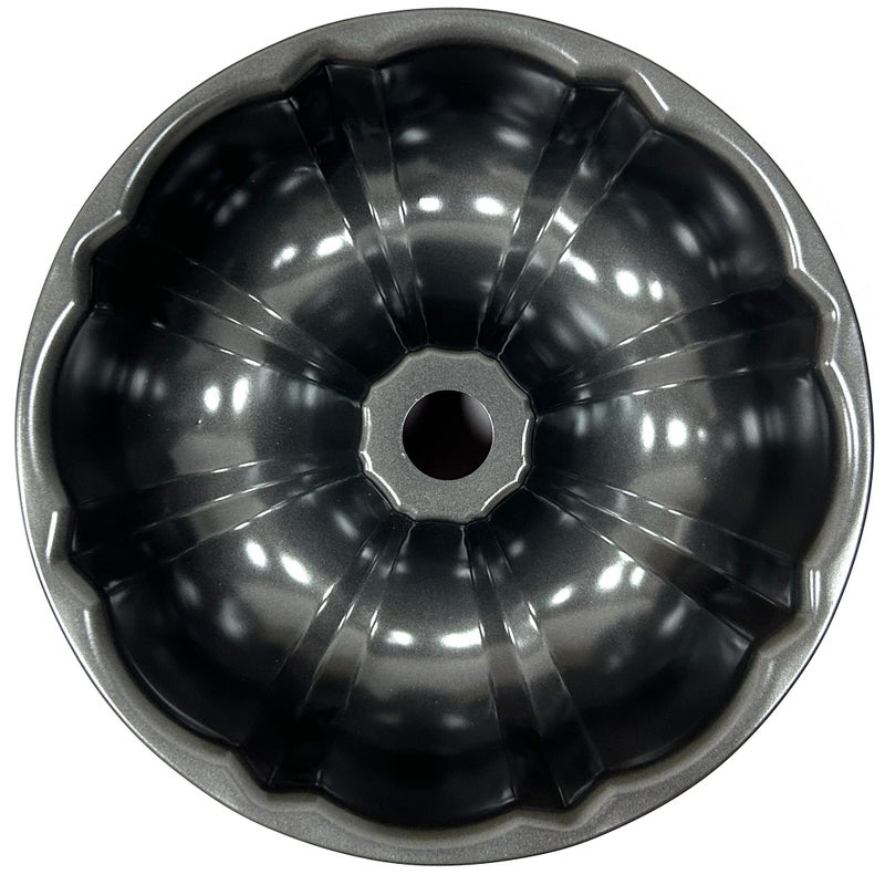 Kundalini Classic Bakeware 9.5 Inch Non-stick Fluted Cake Pan,Heavy Duty Carbon Steel Tube Baking Mold Red - Image 5