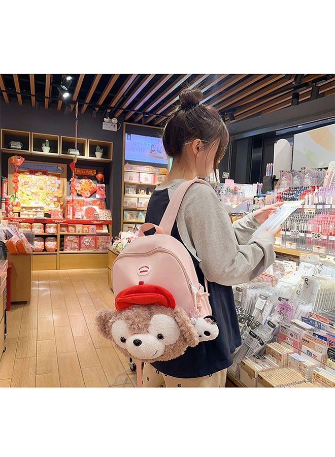 Cute Plush Cartoon Backpack with 3D Cartoon Bear Pattern - Waterproof Lightweight Schoolbag, Casual Daypack, Travel Bag for Kids & Adults - Image 2