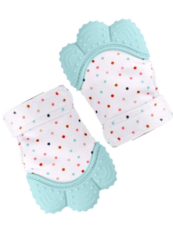 KidDough Baby Soft Teething Mitten Teether Glove ; Teething Pain Relief Toy Glove ; Natural Remedy For Infants & Toddlers 36 Months (Pack Of 2) (Color: Sea Green) - Image 2