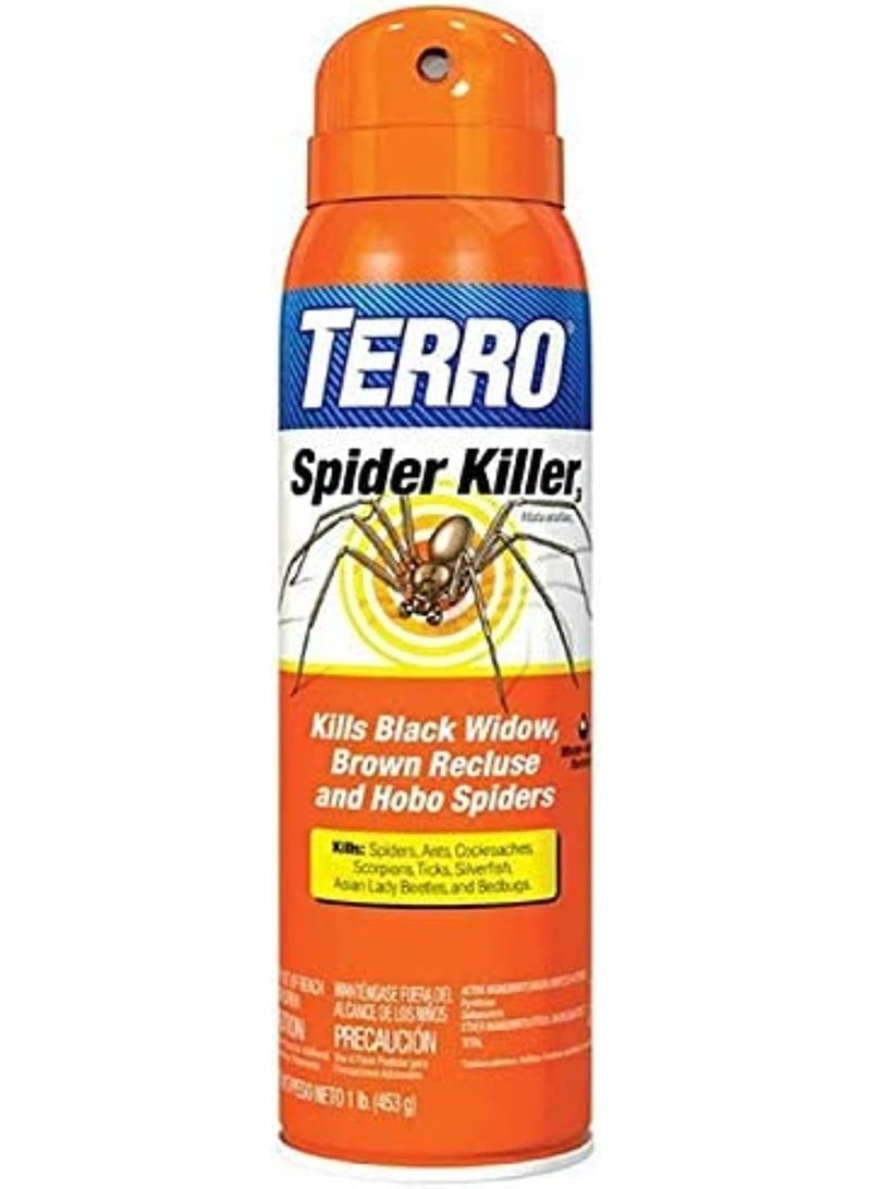 بخاخ تيرو T2302-6 لقتل العناكب للاستخدام الداخلي والخارجي، 453 غرام - Image 1