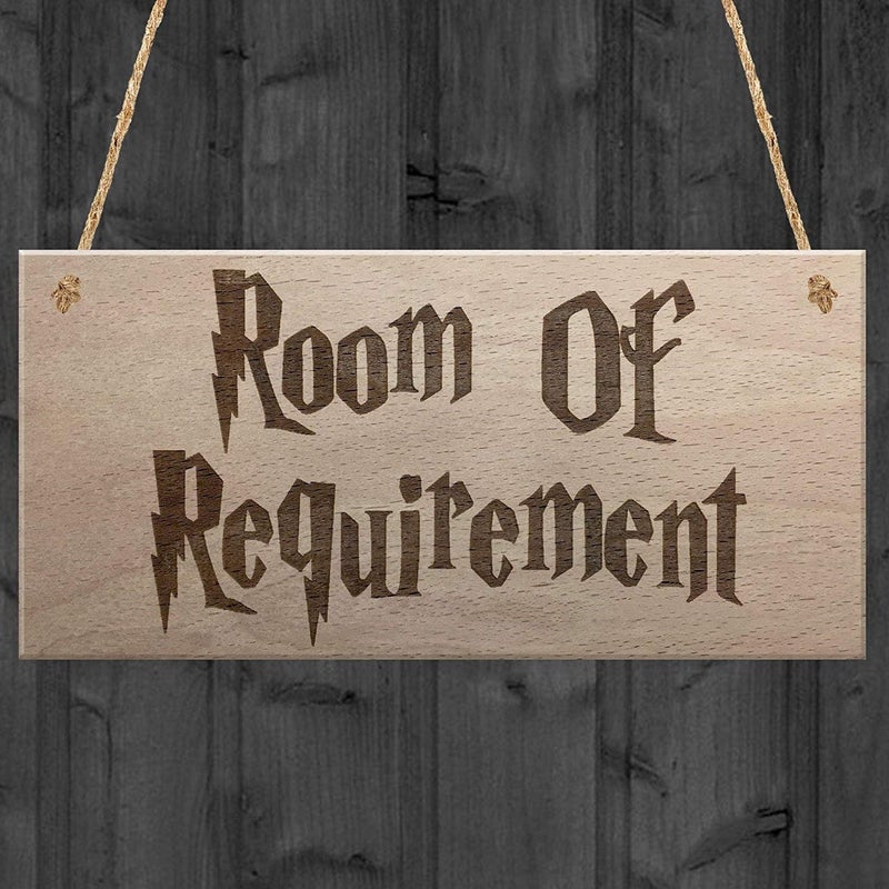RED OCEAN Room Of Requirement Wizardry Hanging Plaque Magic Gift Bedroom Toilet Sign